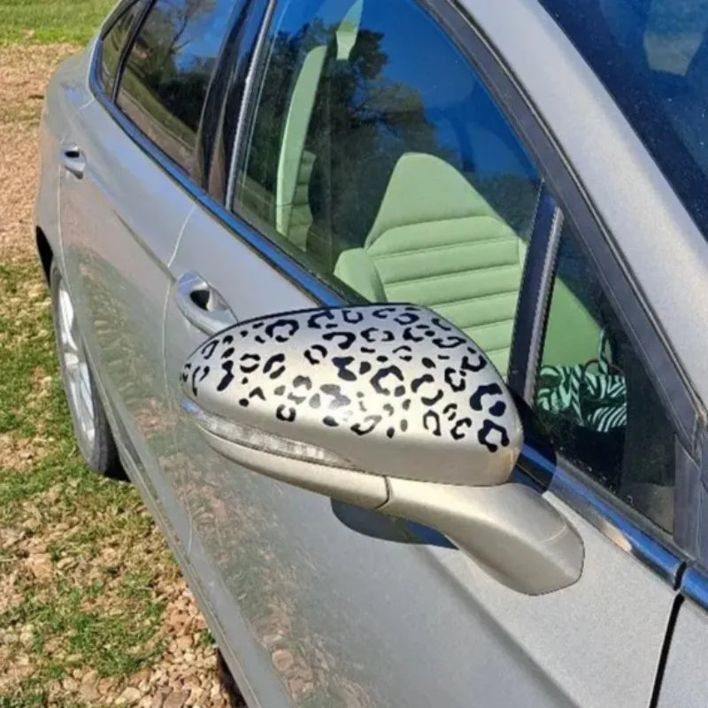 Leopard Print Vinyl Stickers for Car Mirrors, Windows and Motorcycles - view 4