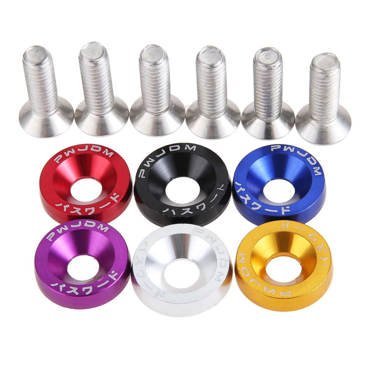 M6 Anodized Aluminum Fender Washers & Bolts - Set of 20 - image 3