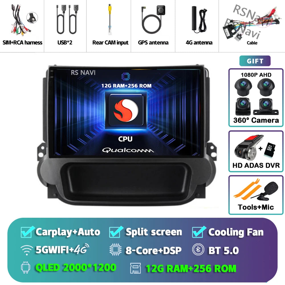 Chevy Malibu 2012-2015 CarPlay Receiver with 9" QLED Touchscreen - image 47