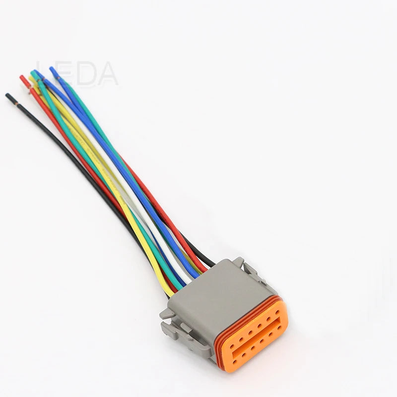 DT Waterproof Wire Connector with 15cm Leads, 2 to 12 Pin
