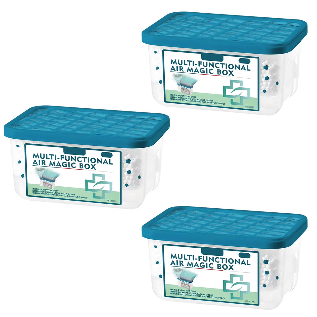 Moisture absorber box with deodoriser, damp and odour control for bathrooms and closets