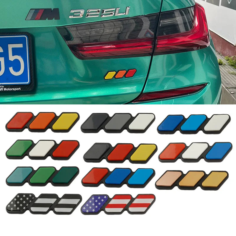 3D Tri-Color Stripe Car Sticker for Toyota Tacoma, 4Runner, Tundra
