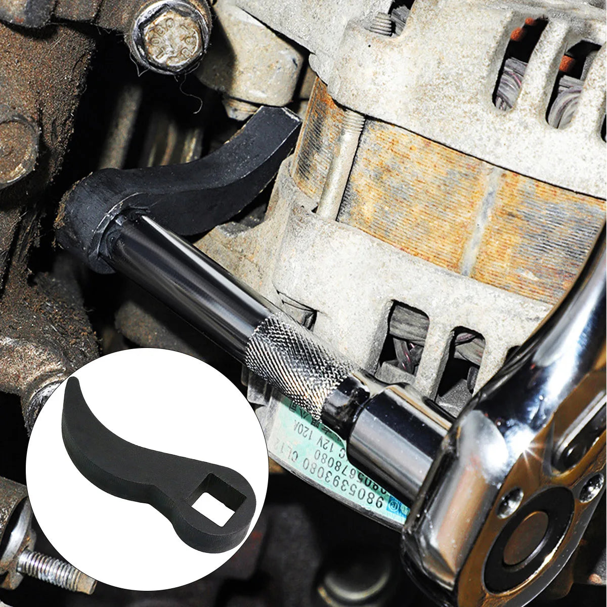 Angle Half Axle Pry Bar Adapter for Open End Wrench Disassembly - image 6