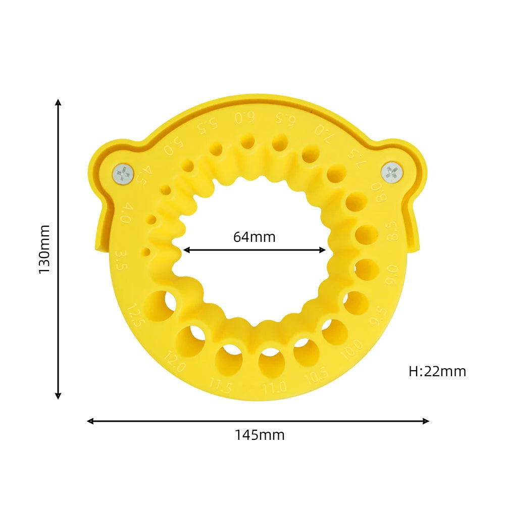 Drill Bit Sharpener 2-13mm, 20-Hole Attachment for 115/125 Angle Grinders
