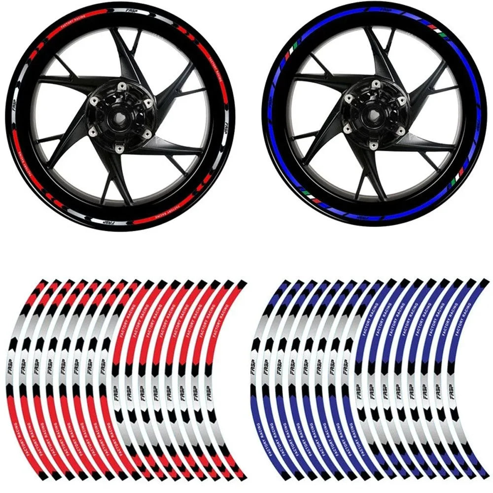 Reflective Wheel Rim Stripe Stickers for 17-18 Inch Motorcycle Wheels