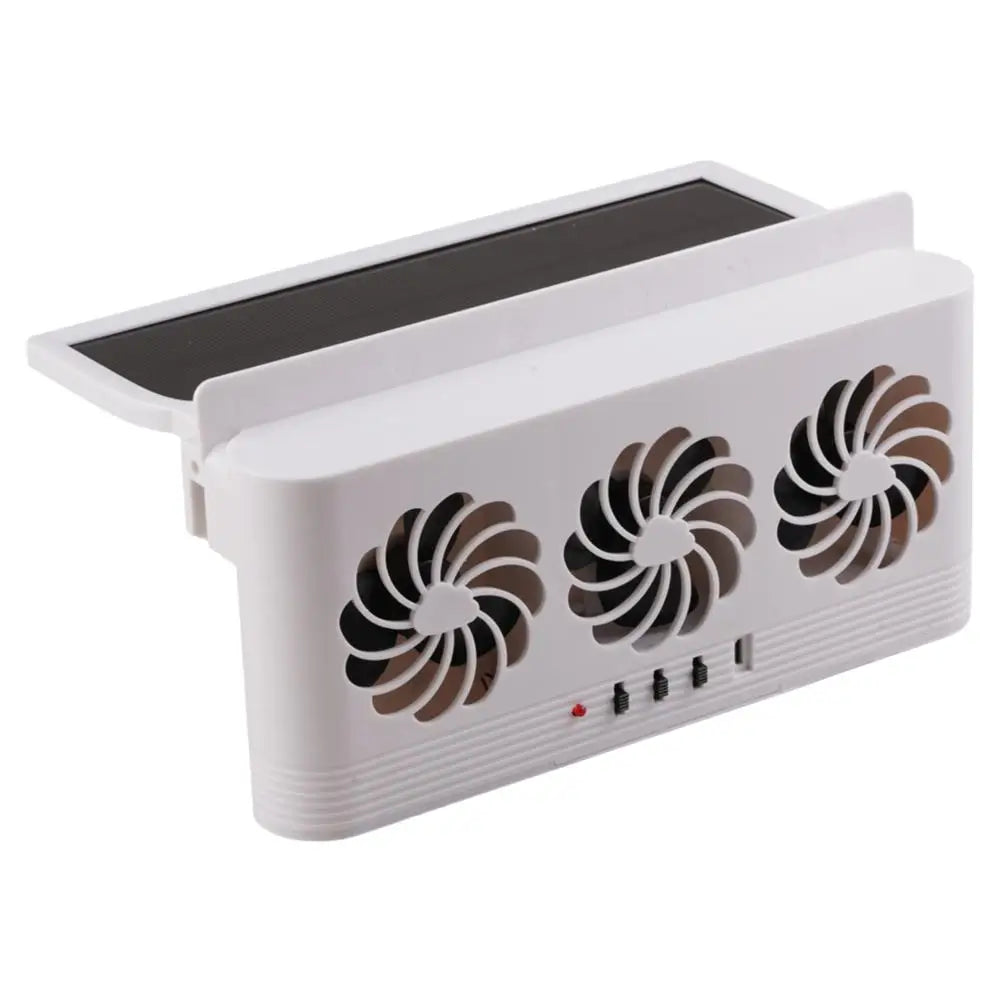 Solar Powered Car Window Exhaust Fan, 3 Air Outlets