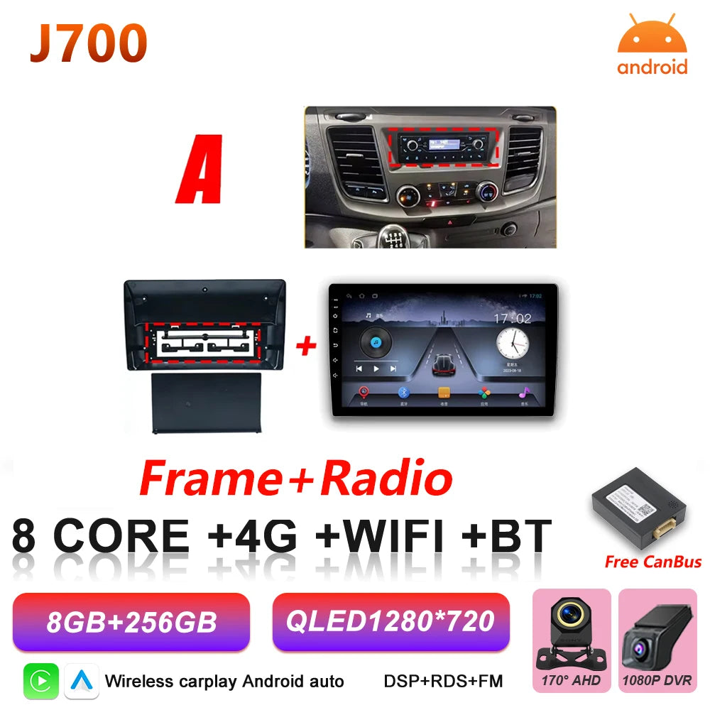 Android 16 Car Radio for Ford Transit Custom & V363 - Wireless CarPlay - image 14