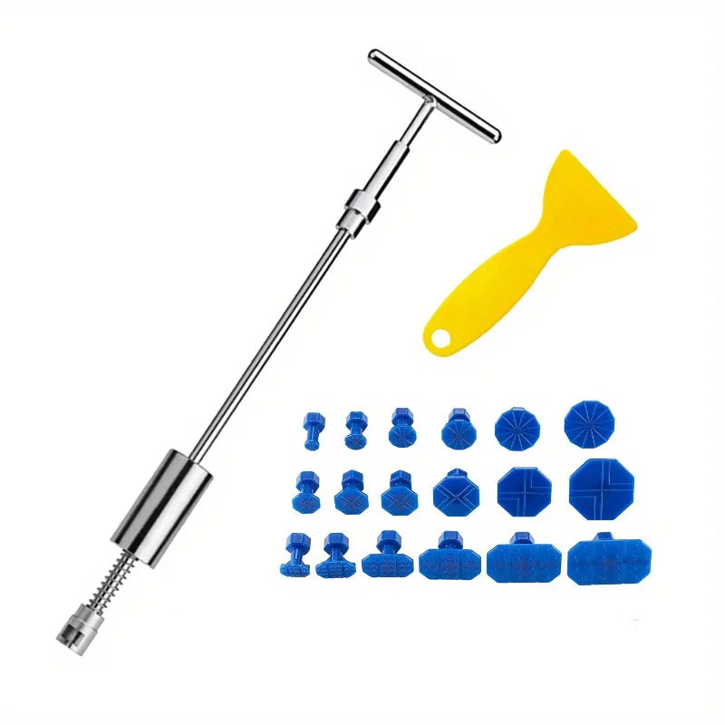 Paintless Dent Repair Kit – Car Dent Puller with T-Handle & Glue Tabs