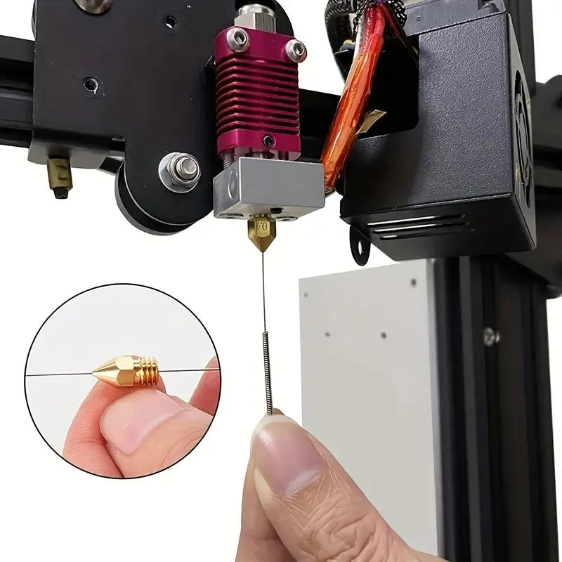 Nozzle Cleaning Needle Kit 0.2-0.4mm Stainless Steel for 3D Printers