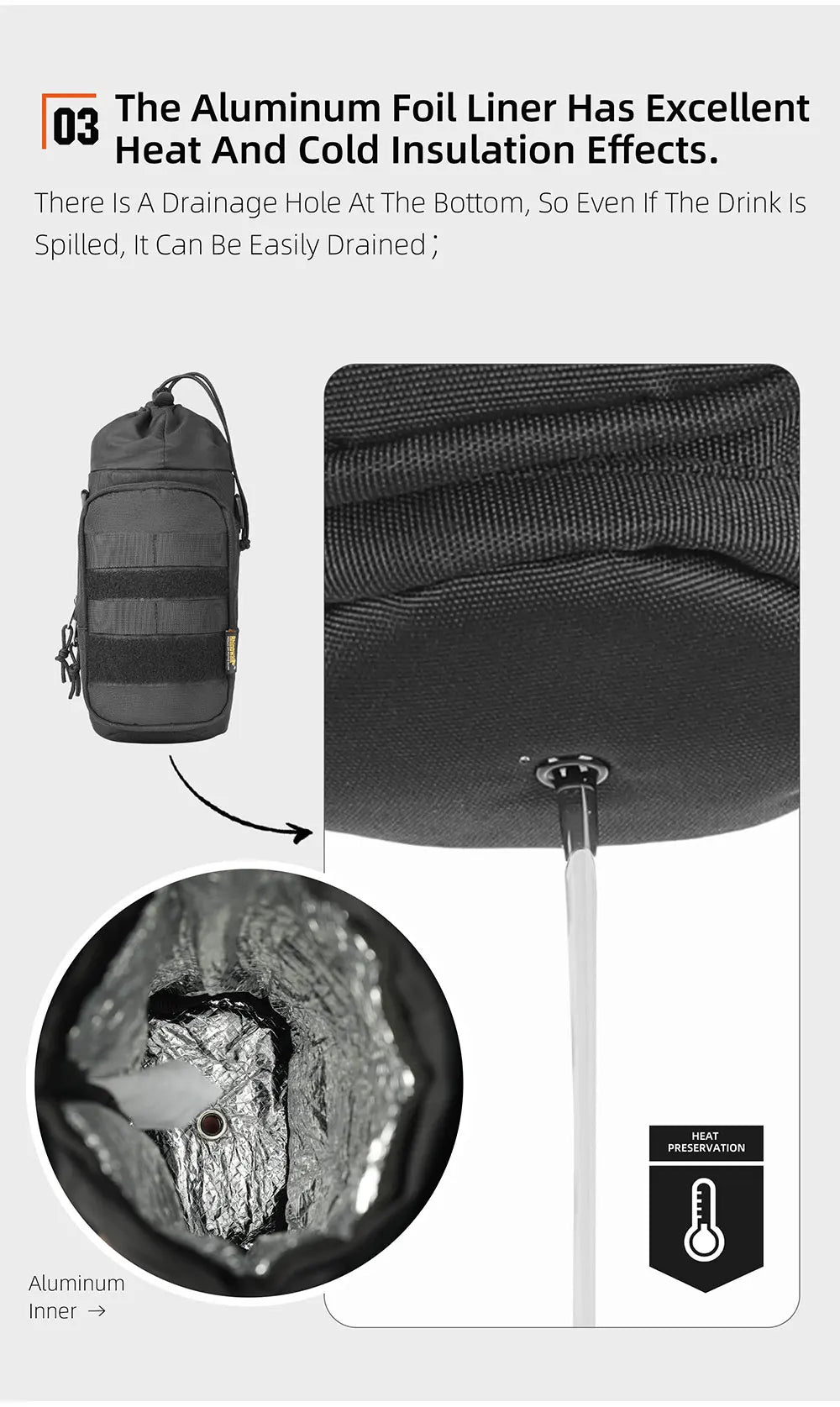 Rhinowalk Insulated Water Bottle Pouch with MOLLE System - image 20