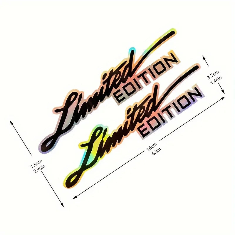Limited Edition Lettering Sticker Pair for Car, Motorcycle and Truck