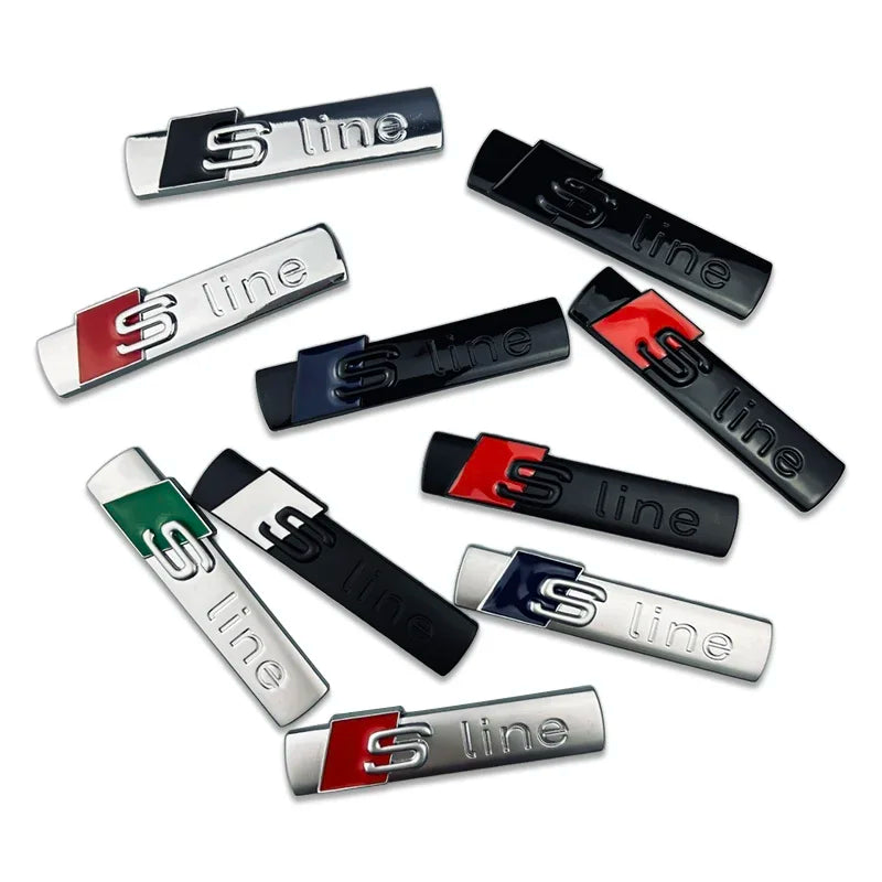 Sport Script Metal Fender Side Sticker for Audi A3 A4 A6 Q5 Q7