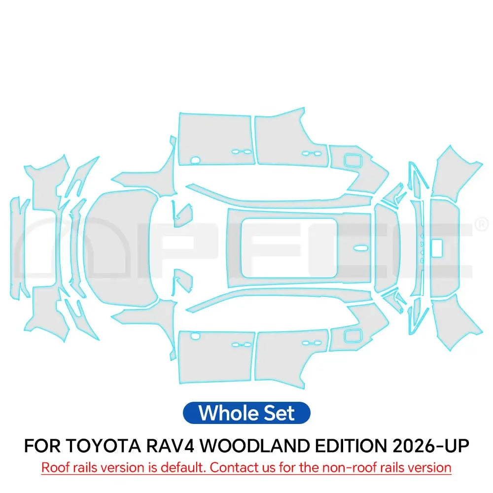 Pre-Cut Paint Protection Film Kit for Toyota RAV4 2026-2027