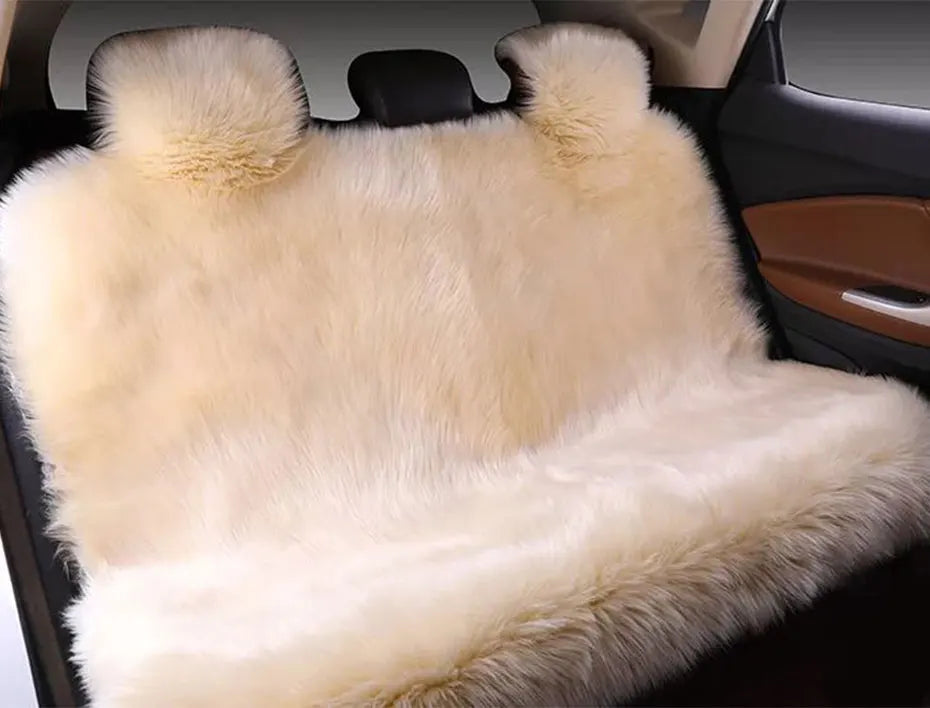 Faux Fur Plush Car Seat Cover, Universal Fit