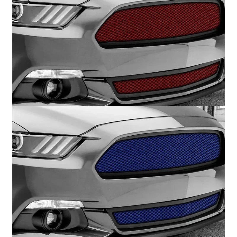 Universal Aluminum Car Grille Mesh 100x33cm | Red/Blue - image 5