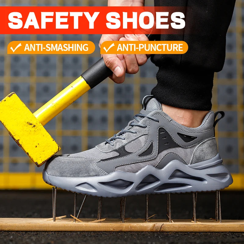 Men's Lightweight Steel Toe Industrial Work Shoes - image 2