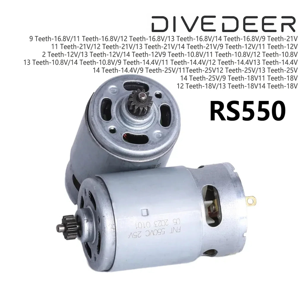 RS550 DC Motors 10.8V/12V/14.4V/16.8V/18V/21V/25V Are Suitable for Use As Accessories for Power Tools Such As Hand Saws