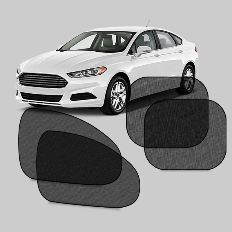 Suction Cup Side Window Sun Shade Curtains, Set of 2