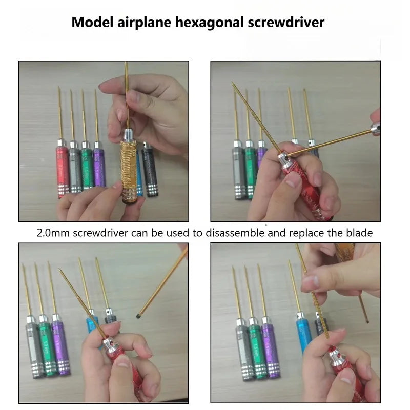 Titanium Plated Hex Screwdriver Set for RC Model Aircraft & Car - image 14