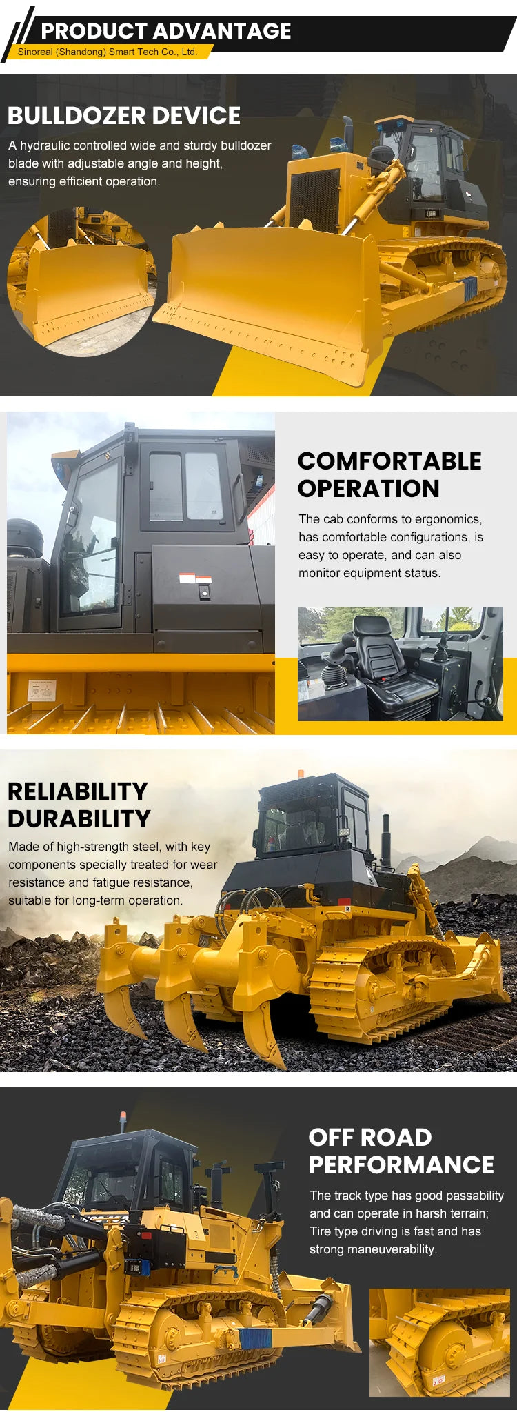 175kW Crawler Dozer Bulldozer for Road Building and Earthmoving - view 11