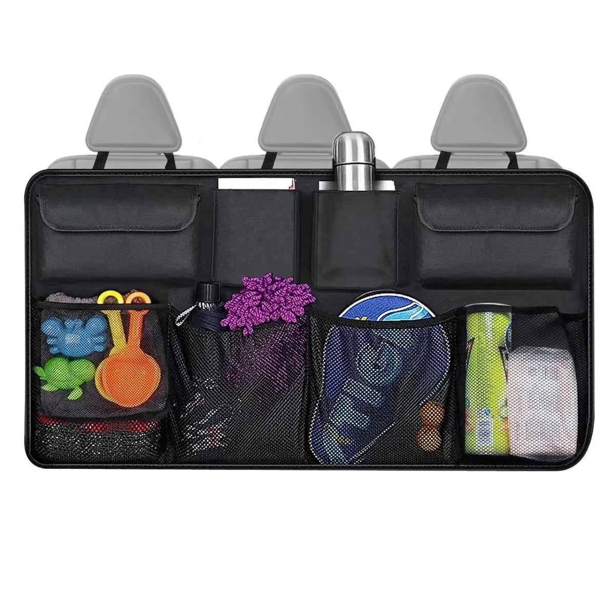 Oxford Cloth Seat Back Storage Bag with Mesh Pocket
