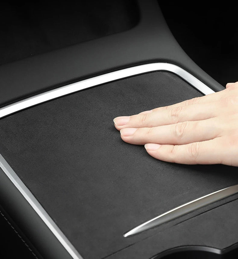 Suede Center Console Protector Cover For Model 3 Model Y Sticker Anti Scratch Fit Highland Interior Trim Panel Accessories