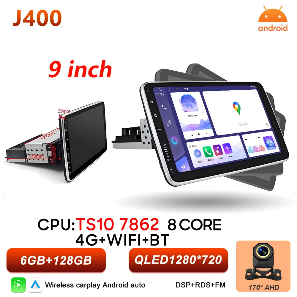 Universal 9 Inch Android Car Stereo Wireless CarPlay Android Auto GPS - image 11