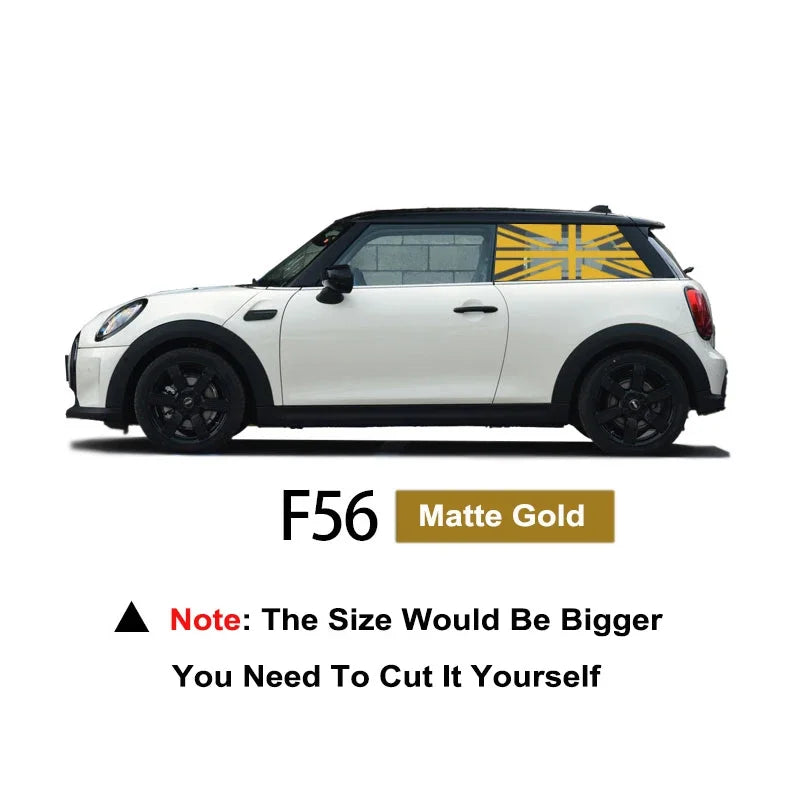 Union Jack Rear Side Window Decals for MINI Cooper, 2 pcs