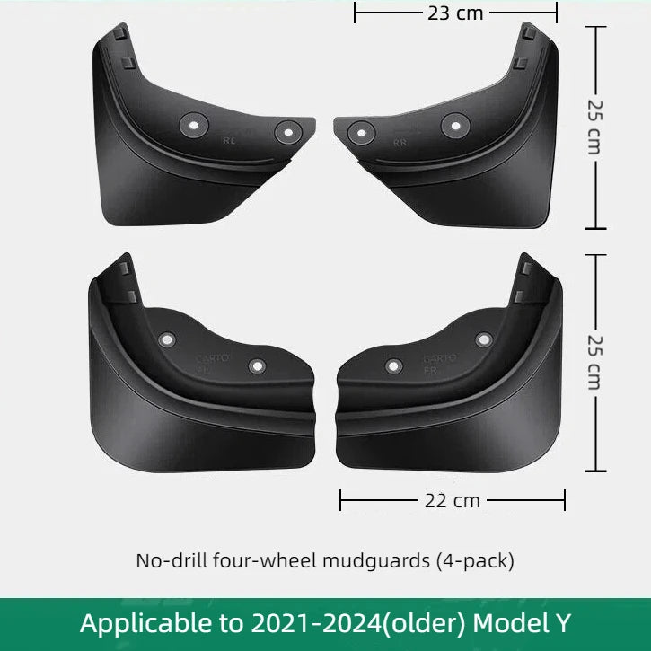 Model Y Model 3 Accessories Splash Guards Car Mud Flaps Anti Scratch Paint Protector for Long Trips