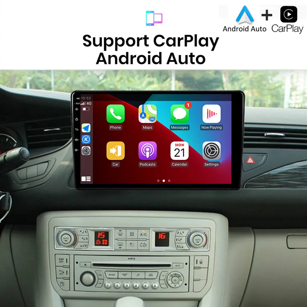 9" Android 16 Carplay Multimedia Stereo for Citroen C5 2008-2017 - image 2
