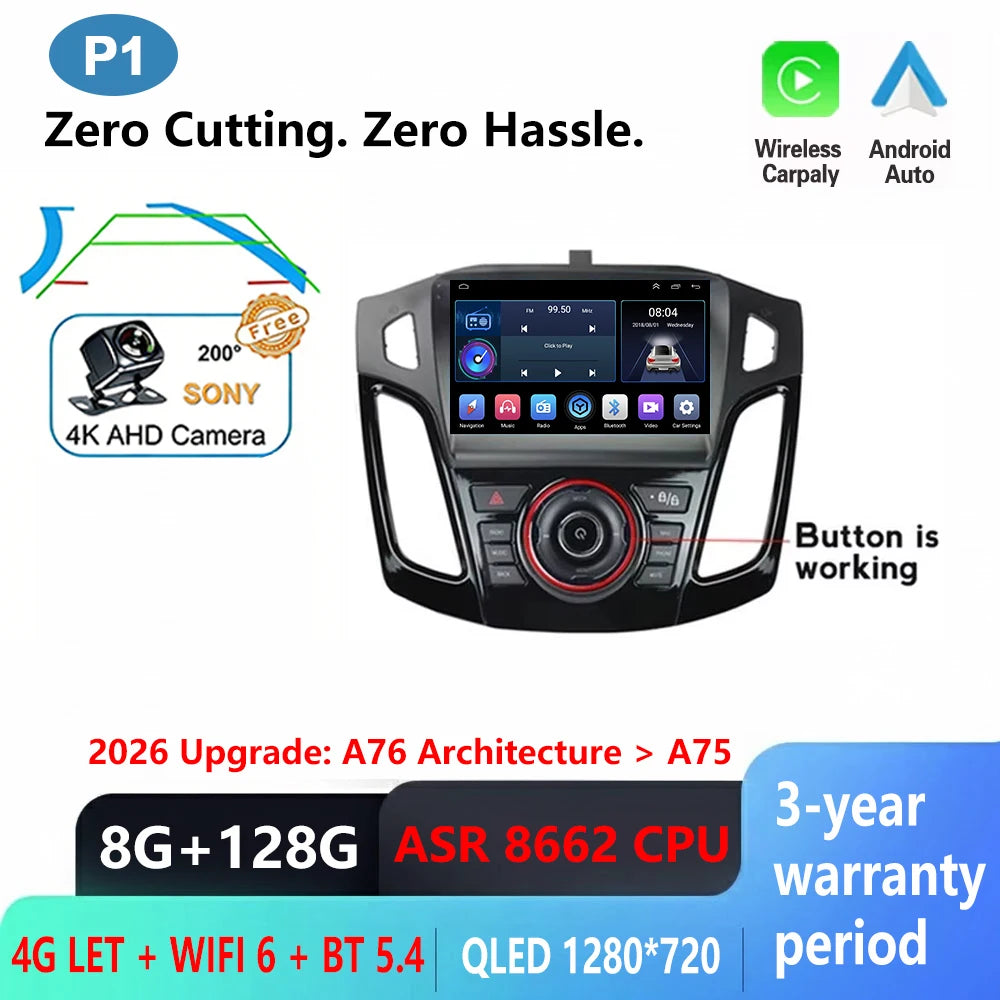 Ford Focus 3 Android Car Stereo with GPS, CarPlay & 9" Touchscreen - image 17
