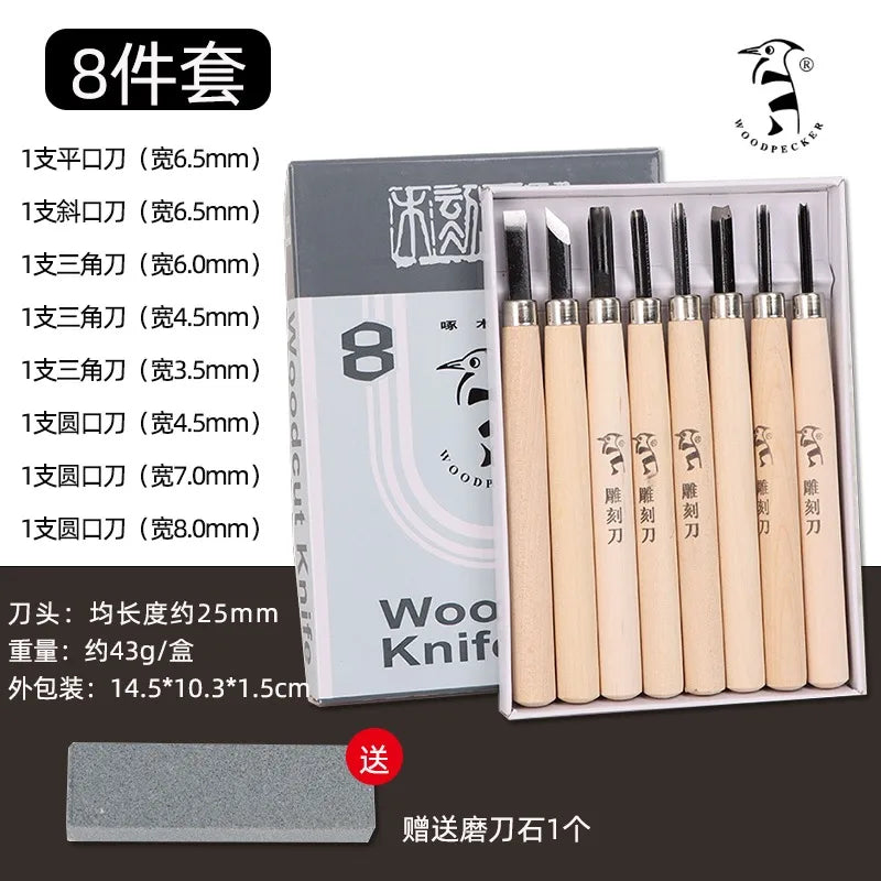 Wood Carving Tools Set Chisel Woodworking Knife for DIY Woodcarving 3pcs to 10
