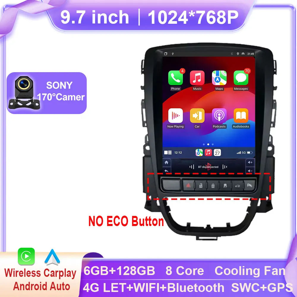 Opel Astra J 9.7-Inch Car Multimedia System with Android Auto & GPS - image 16