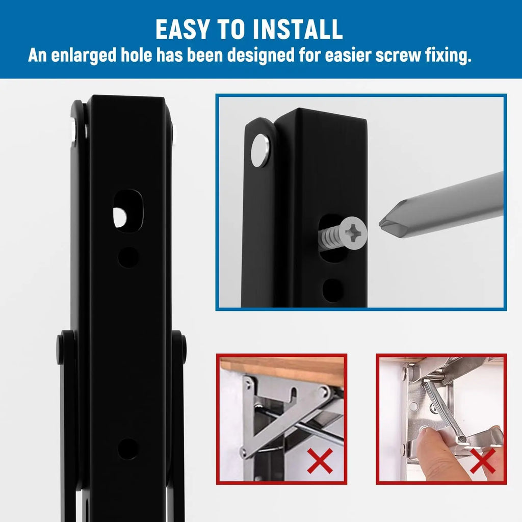 2-Piece Heavy-Duty Adjustable Folding Shelf Brackets