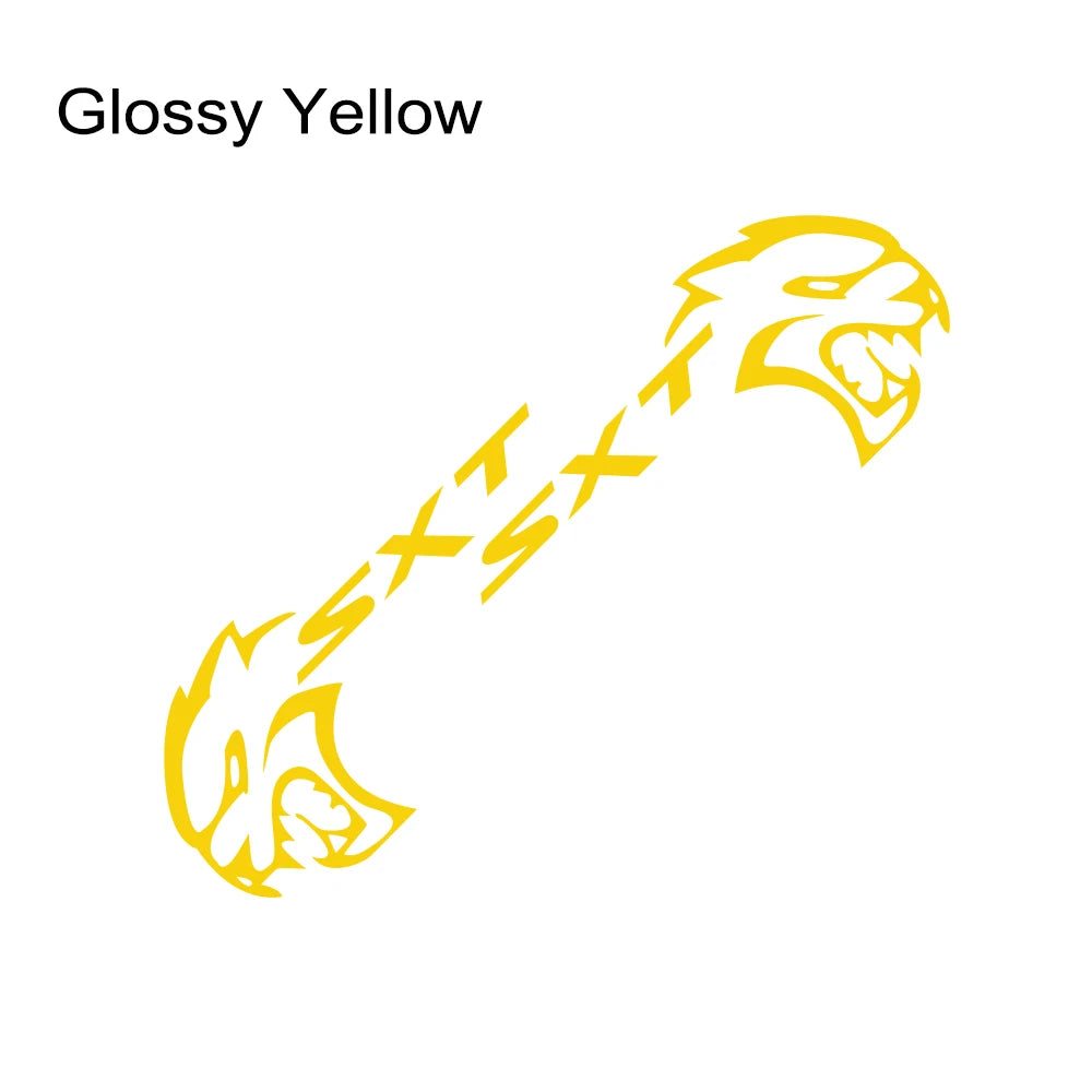 Big Cat Head Side Door Decal Pair for Dodge Charger and Challenger