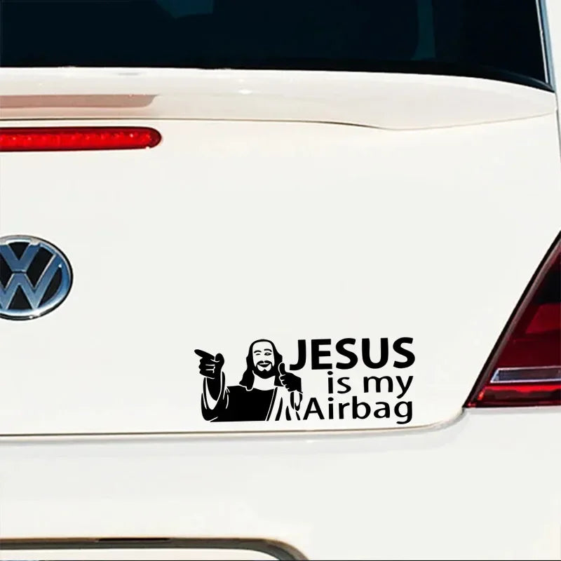 Jesus Is My Airbag Funny Car Sticker, Bumper and Window Decal - view 5