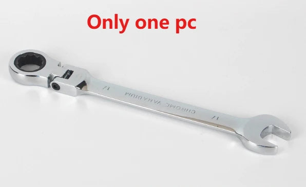 Ratchet Combination Wrench Set 6-32mm Metric Flexible Head with Canvas Bag