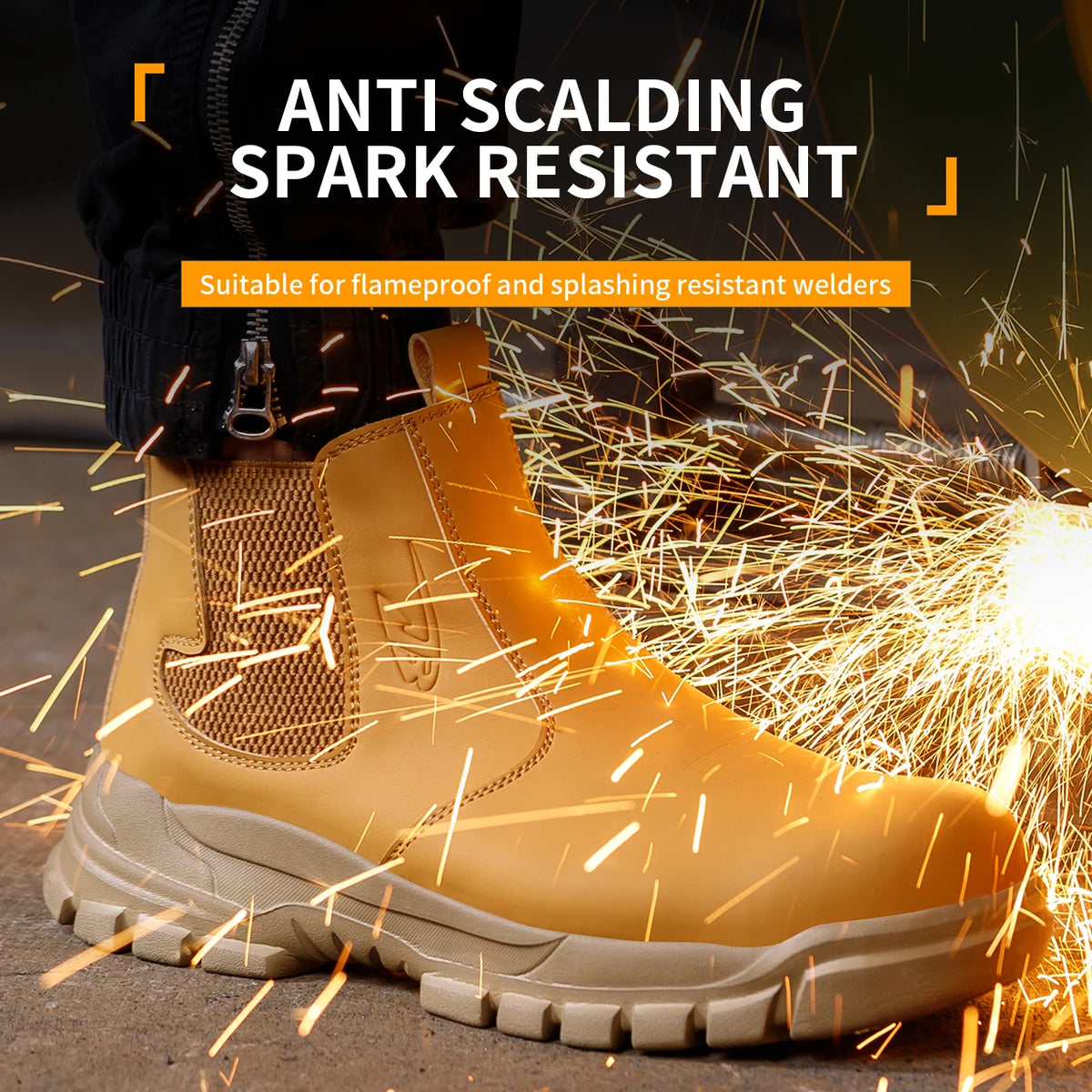 Waterproof Steel Toe Safety Work Boots, Anti-Impact and Anti-Puncture