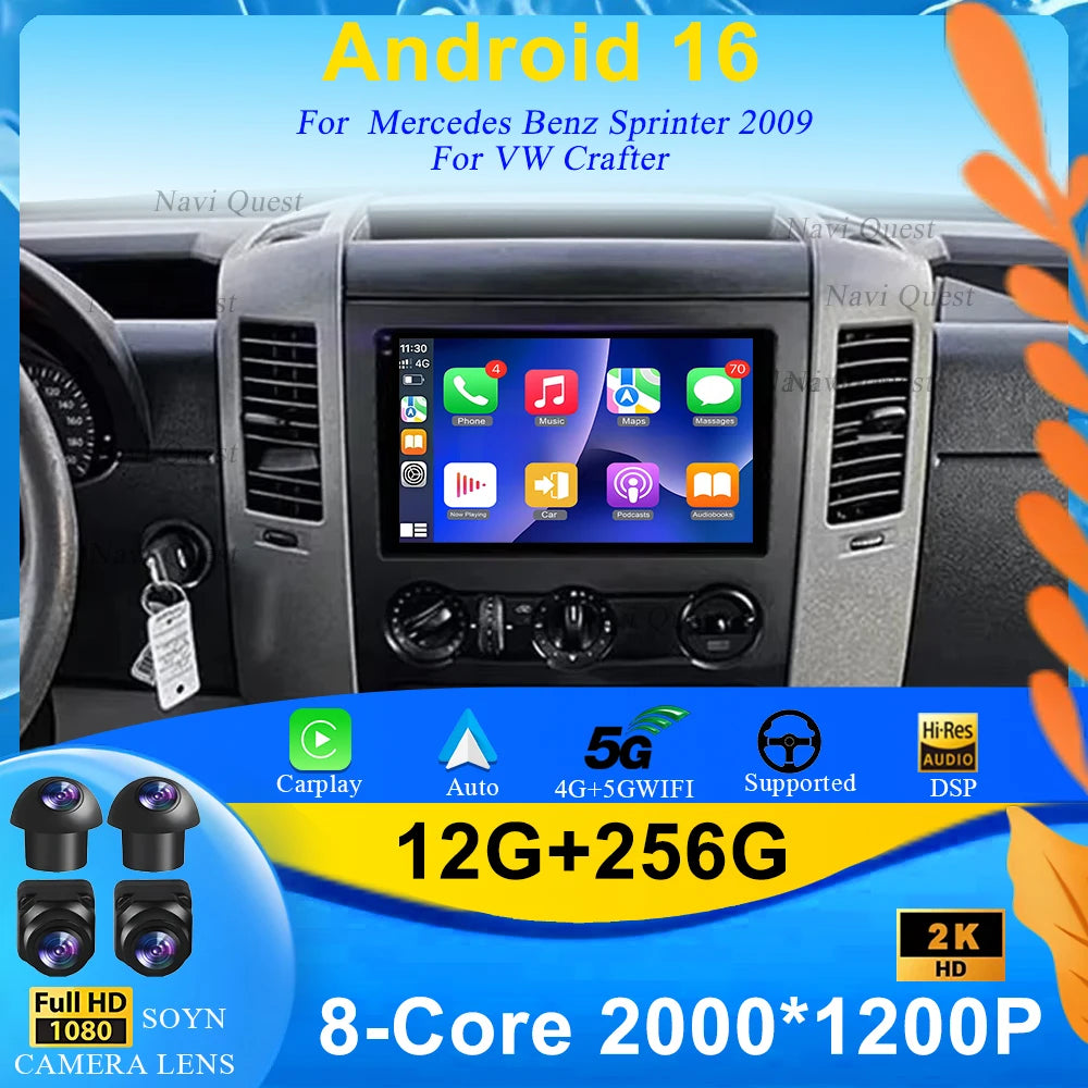 10" Android Car Stereo GPS for VW Crafter & Mercedes Sprinter