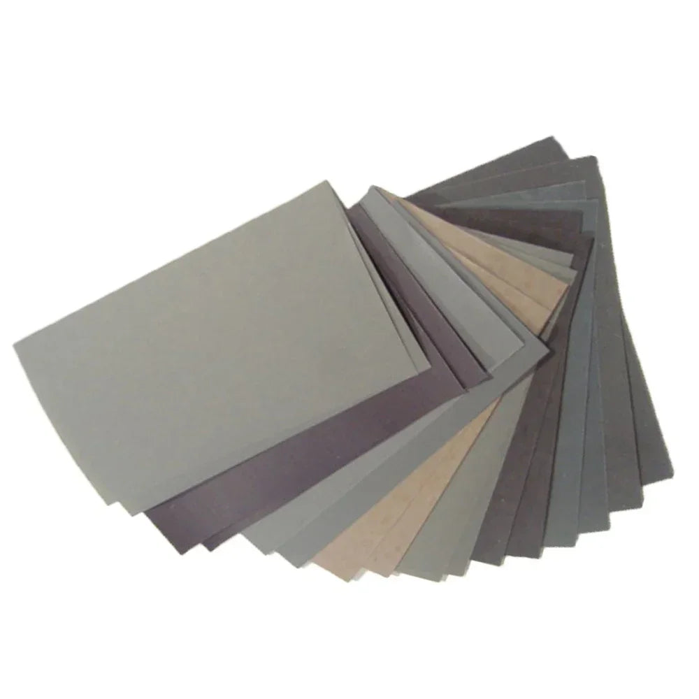 15-Piece Wet/Dry Sandpaper Set – 400 to 2500 Grit