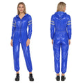 Womens Water Resistant Hooded Coveralls High Visibility Reflective Strips Long Sleeve Front Zipper Work Overalls for Workshop
