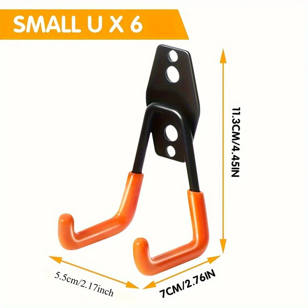 Heavy-Duty Metal Wall Hooks, 2/4/6 Pack – Garage Storage