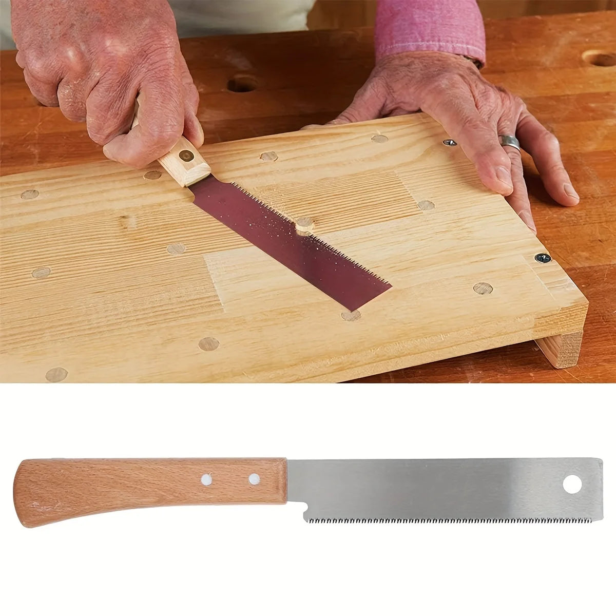 12-Inch Small Flush Cut Hand Saw – Single Edge Pull Saw