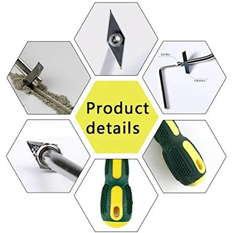 Tile grout remover drill bit, tungsten steel cleaner for floor and wall seams