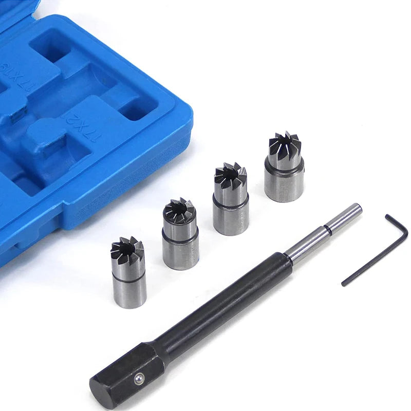 Diesel Injector Seat Cutter Tool Kit - Carbon Cleaner Reamer Set - image 7
