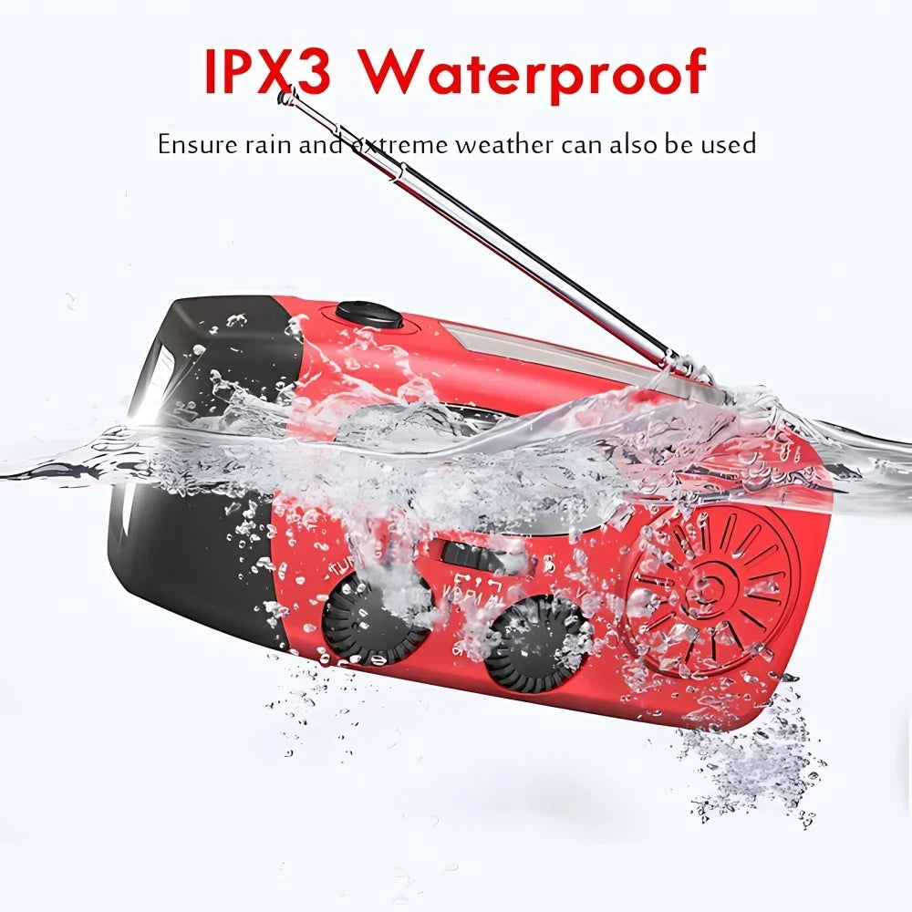 Solar Hand-Crank Emergency Radio with Power Bank & Flashlight - image 13