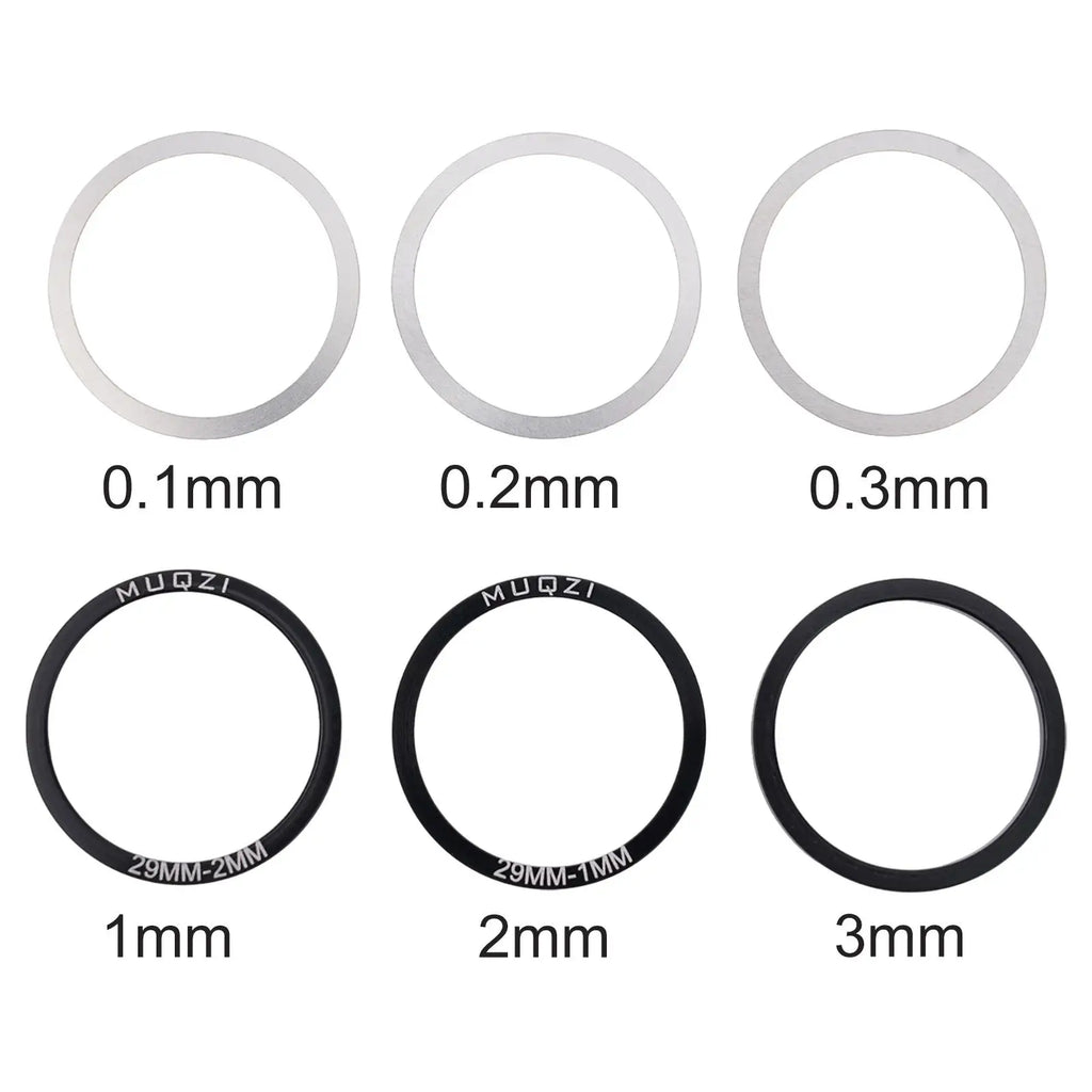 6pcs Bicycle Spare Parts Bottom Bracket Washers Crankset Washer 24/29/30mm For BB86/91/92/PF30/BB30 Aluminum Alloy Spacer