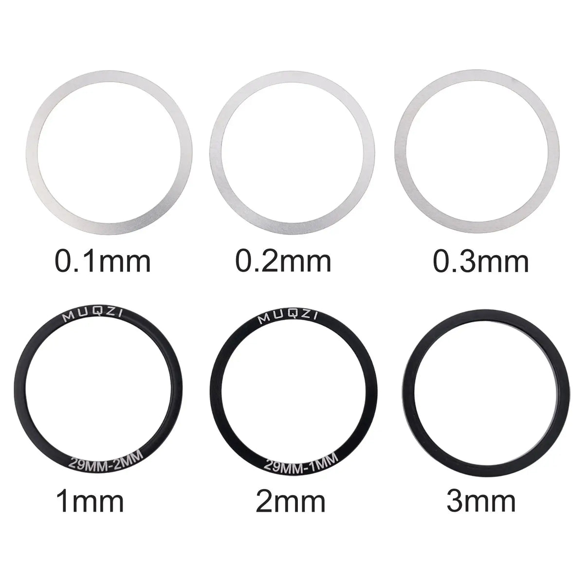 6pcs Bicycle Spare Parts Bottom Bracket Washers Crankset Washer 24/29/30mm For BB86/91/92/PF30/BB30 Aluminum Alloy Spacer