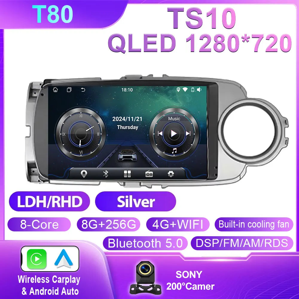 Toyota Yaris 2012-2017 Android Car GPS Radio Bluetooth - image 18