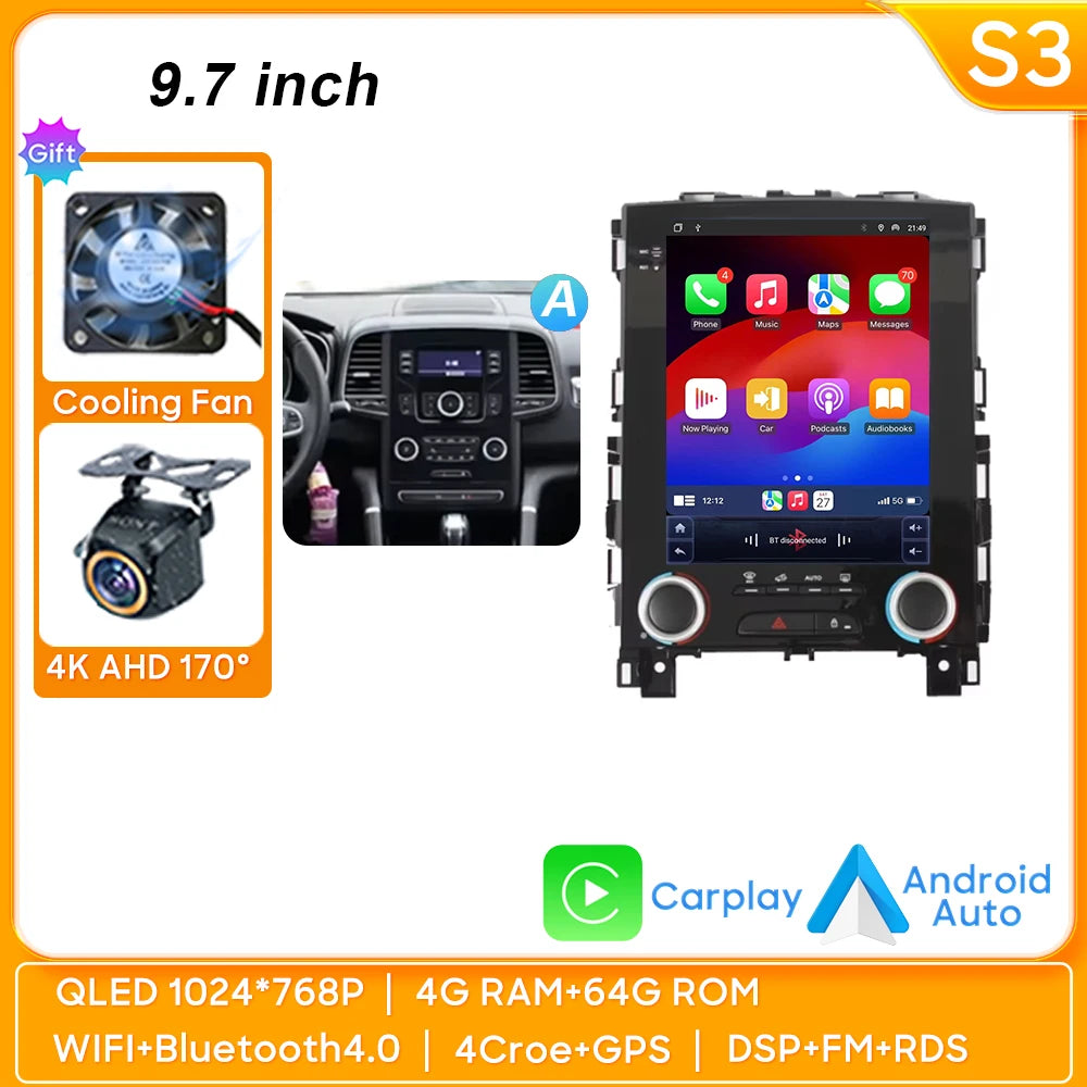 9.7" Android Auto Car Stereo for Renault Koleos Megane Talisman - image 11